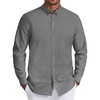 COOFANDY Mens Oxford Shirt Long Sleeve Dress Shirt Casual Button Down Shirt(Dark Grey)