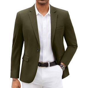 COOFANDY Men Blazer Jacket Lightweight Knit Sport Coats Casual Suit Jackets(Army Green)