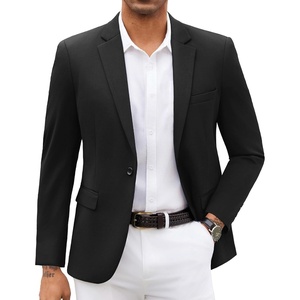 COOFANDY Men Blazer Jacket Lightweight Knit Sport Coats Casual Suit Jackets(Black)