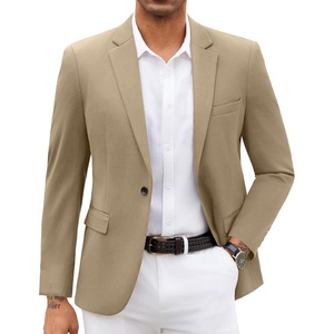 COOFANDY Men Blazer Jacket Lightweight Knit Sport Coats Casual Suit Jackets(Champagne)