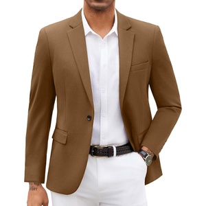 COOFANDY Men Blazer Jacket Lightweight Knit Sport Coats Casual Suit Jackets(Khaki)