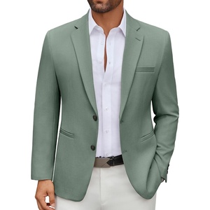 COOFANDY Men’s Casual Blazer Regular Fit Lightweight Two Button Sport Coat Suit Jacket(Green)