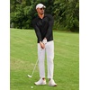 COOFANDY Men’s Long Sleeve Polo Shirt Golf Lightweight Breathable Moisture Wicking Shirt for Business Casual Work Outdoor(1 Pack Black)