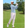 COOFANDY Men’s Long Sleeve Polo Shirt Golf Lightweight Breathable Moisture Wicking Shirt for Business Casual Work Outdoor(1 Pack Light Blue)
