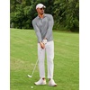 COOFANDY Men’s Long Sleeve Polo Shirt Golf Lightweight Breathable Moisture Wicking Shirt for Business Casual Work Outdoor(1 Pack Light Grey)