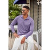 COOFANDY Men’s Long Sleeve Polo Shirt Golf Lightweight Breathable Moisture Wicking Shirt for Business Casual Work Outdoor(1 Pack Lilac)