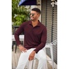 COOFANDY Men’s Long Sleeve Polo Shirt Golf Lightweight Breathable Moisture Wicking Shirt for Business Casual Work Outdoor(1 Pack Maroon)