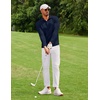 COOFANDY Men’s Long Sleeve Polo Shirt Golf Lightweight Breathable Moisture Wicking Shirt for Business Casual Work Outdoor(1 Pack Navy Blue)