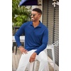COOFANDY Men’s Long Sleeve Polo Shirt Golf Lightweight Breathable Moisture Wicking Shirt for Business Casual Work Outdoor(1 Pack Sapphire Blue)