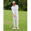 COOFANDY Men’s Long Sleeve Polo Shirt Golf Lightweight Breathable Moisture Wicking Shirt for Business Casual Work Outdoor(1 Pack White)