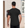 COOFANDY Men’s T-Shirts Henley Short Sleeve Cotton Shirts Button Tee Tops(Black)