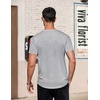 COOFANDY Men’s T-Shirts Henley Short Sleeve Cotton Shirts Button Tee Tops(Grey)