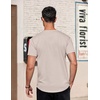 COOFANDY Men’s T-Shirts Henley Short Sleeve Cotton Shirts Button Tee Tops(Khaki)