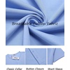 COOFANDY Men’s T-Shirts Henley Short Sleeve Cotton Shirts Button Tee Tops(Light Blue)