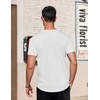 COOFANDY Men’s T-Shirts Henley Short Sleeve Cotton Shirts Button Tee Tops(White)