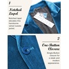 COOFANDY Men’s Velvet Blazer Notched Lapel Velour Suit Jacket One Button Tuxedo Jackets for Wedding Prom Party Dinner(Lake Blue)