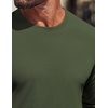 COOFANDY Mens Waffle Long Sleeve Shirt Crewneck T Shirt Casual Pullover Tee(Army Green)