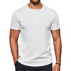 COOFANDY Men’s T-Shirts Henley Short Sleeve Cotton Shirts Button Tee Tops(White)