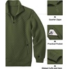 COOFANDY Mens Quarter Zip Pullover Sweatshirt Casual Mock Neck Sweater 2026(Army Green)
