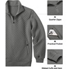 COOFANDY Mens Quarter Zip Pullover Sweatshirt Casual Mock Neck Sweater 2026(Dark Gray)