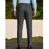 COOFANDY Men Dress Pants Slim Fit Suit Pants Expandable Waist Casual Slacks(Dark Grey)