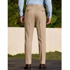 COOFANDY Men Dress Pants Slim Fit Suit Pants Expandable Waist Casual Slacks(Khaki)