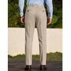 COOFANDY Men Dress Pants Slim Fit Suit Pants Expandable Waist Casual Slacks(Light Khaki)