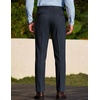 COOFANDY Men Dress Pants Slim Fit Suit Pants Expandable Waist Casual Slacks(Navy Blue)