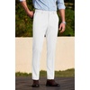 COOFANDY Men Dress Pants Slim Fit Suit Pants Expandable Waist Casual Slacks(White)