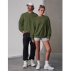 COOFANDY Mens Crewneck Sweatshirt Lightweight Casual Fall Winter Pullovers(Army Green)