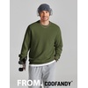 COOFANDY Mens Crewneck Sweatshirt Lightweight Casual Fall Winter Pullovers(Army Green)