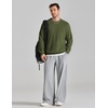 COOFANDY Mens Crewneck Sweatshirt Lightweight Casual Fall Winter Pullovers(Army Green)
