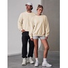 COOFANDY Mens Crewneck Sweatshirt Lightweight Casual Fall Winter Pullovers(Beige)
