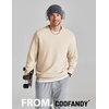 COOFANDY Mens Crewneck Sweatshirt Lightweight Casual Fall Winter Pullovers(Beige)