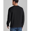 COOFANDY Mens Crewneck Sweatshirt Lightweight Casual Fall Winter Pullovers(Black)
