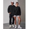 COOFANDY Mens Crewneck Sweatshirt Lightweight Casual Fall Winter Pullovers(Black)