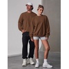 COOFANDY Mens Crewneck Sweatshirt Lightweight Casual Fall Winter Pullovers(Brown)