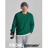 COOFANDY Mens Crewneck Sweatshirt Lightweight Casual Fall Winter Pullovers(Dark Green)