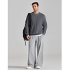 COOFANDY Mens Crewneck Sweatshirt Lightweight Casual Fall Winter Pullovers(Dark Grey)