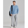 COOFANDY Mens Crewneck Sweatshirt Lightweight Casual Fall Winter Pullovers(Light Blue)