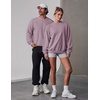 COOFANDY Mens Crewneck Sweatshirt Lightweight Casual Fall Winter Pullovers(Mauve)