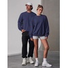 COOFANDY Mens Crewneck Sweatshirt Lightweight Casual Fall Winter Pullovers(Navy Blue)