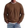 COOFANDY Mens Crewneck Sweatshirt Lightweight Casual Fall Winter Pullovers(Brown)