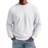 COOFANDY Mens Crewneck Sweatshirt Lightweight Casual Fall Winter Pullovers(White)
