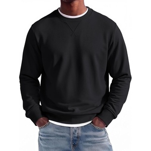 COOFANDY Mens Crewneck Sweatshirt Lightweight Casual Fall Winter Pullovers(Black)