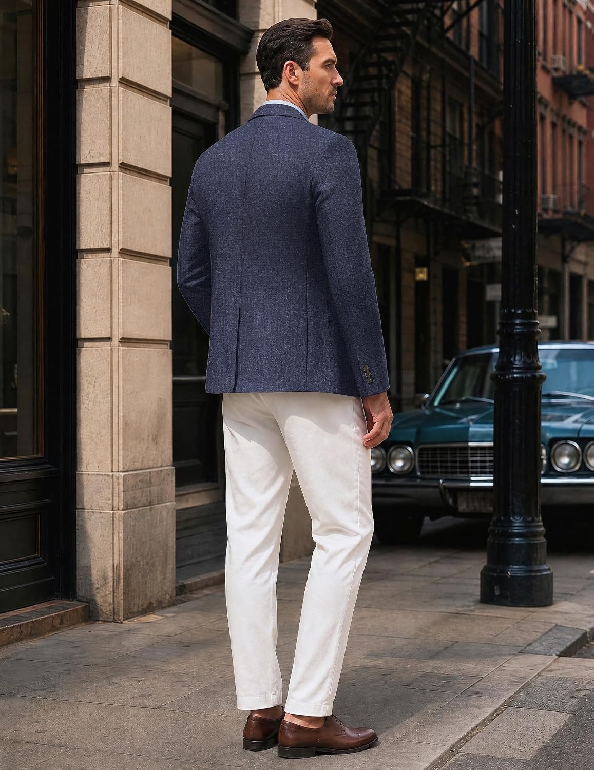 image:imageCOOFANDY Mens Blazer Casual Sport Coats One Button Lightweight Sport JacketNavy Blue