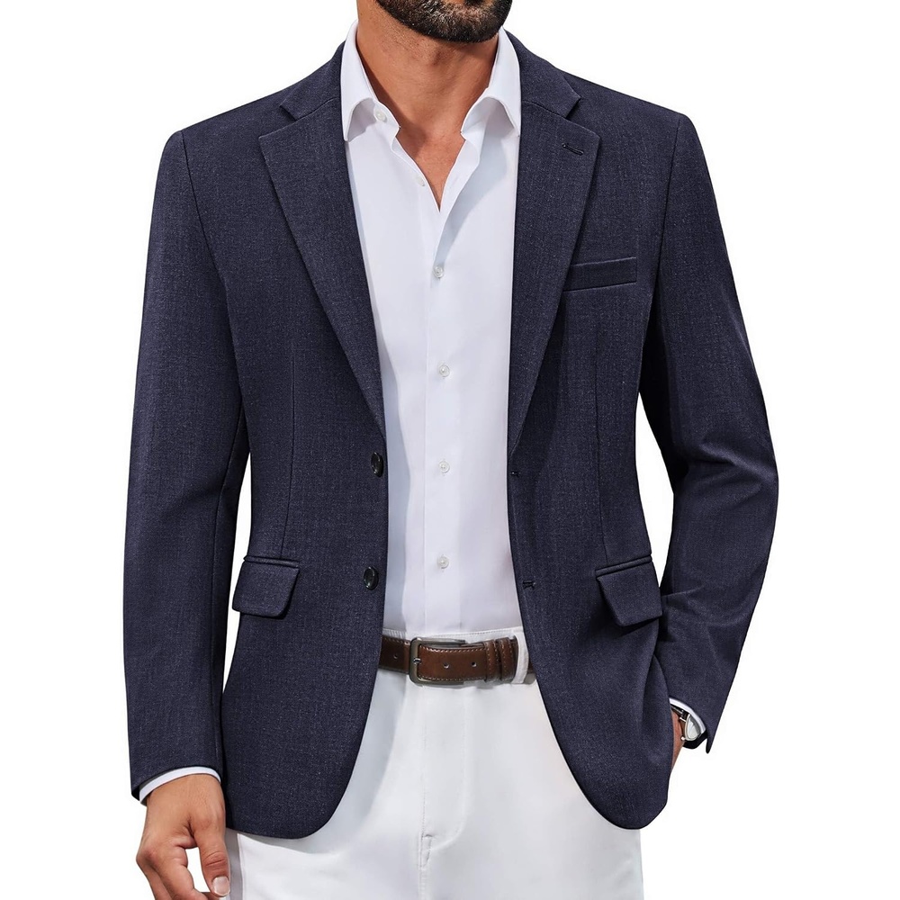 image:imageCOOFANDY Mens Casual Blazer Lightweight Sport Coats Business Suit JacketNavy Blue
