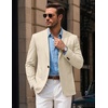 COOFANDY Mens Blazer Casual Sport Coats One Button Lightweight Sport Jacket(Beige)