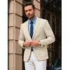 COOFANDY Mens Blazer Casual Sport Coats One Button Lightweight Sport Jacket(Beige)