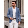 COOFANDY Mens Blazer Casual Sport Coats One Button Lightweight Sport Jacket(Blue)